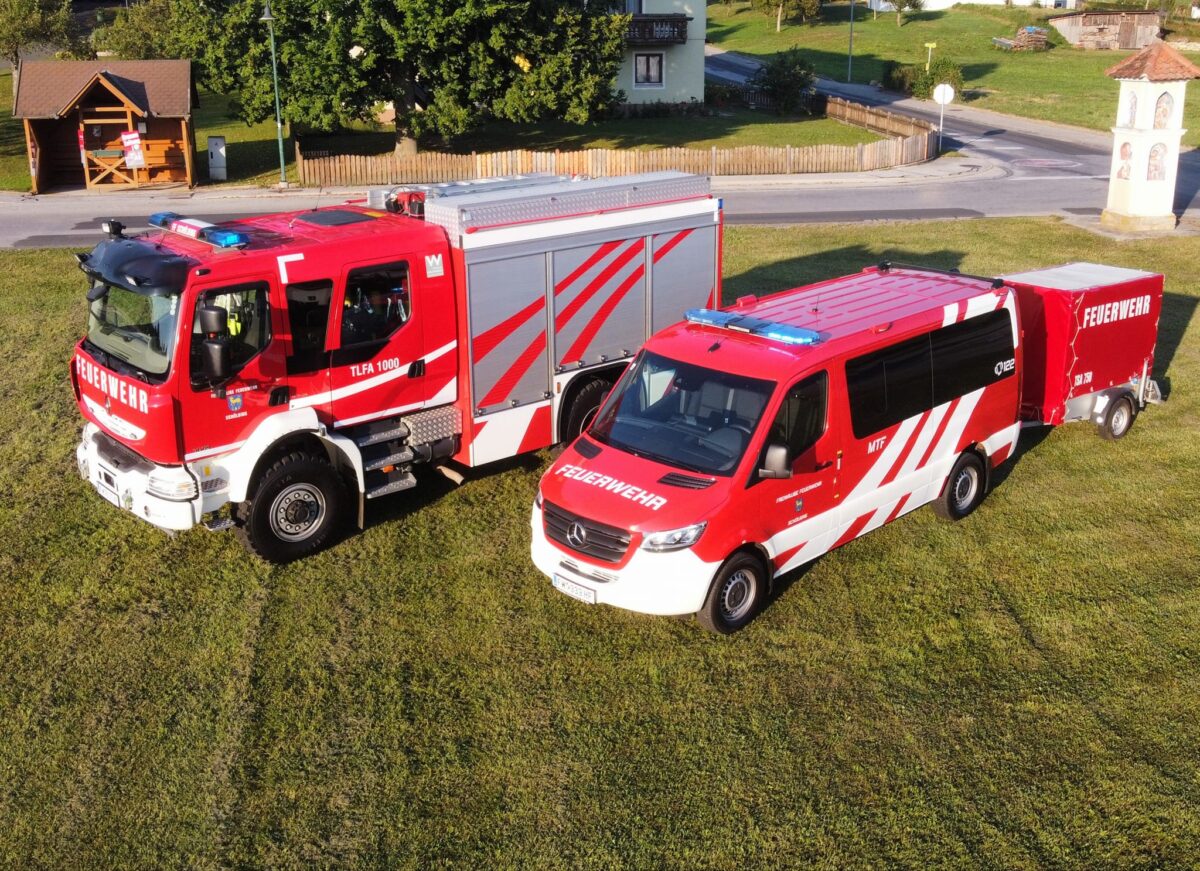 Tanklöschfahrzeug mit Allrad und 1000 Liter Wasser & Manschafftstransportfahrzeug (MTF) Mercedes Benz Sprinter
